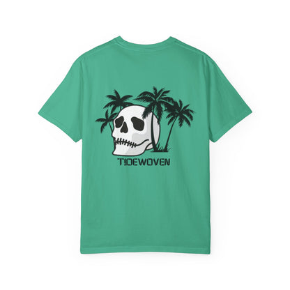 Skull & Palm Trees T-shirt, Unisex Summer Tee, Casual Streetwear, Beach Vibes Clothing