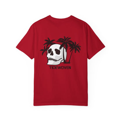 Skull & Palm Trees T-shirt, Unisex Summer Tee, Casual Streetwear, Beach Vibes Clothing