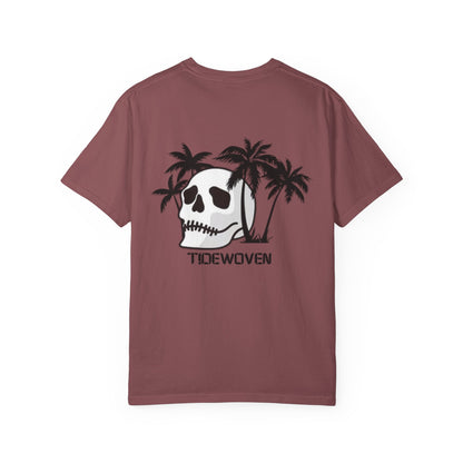 Skull & Palm Trees T-shirt, Unisex Summer Tee, Casual Streetwear, Beach Vibes Clothing