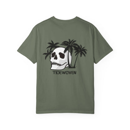 Skull & Palm Trees T-shirt, Unisex Summer Tee, Casual Streetwear, Beach Vibes Clothing