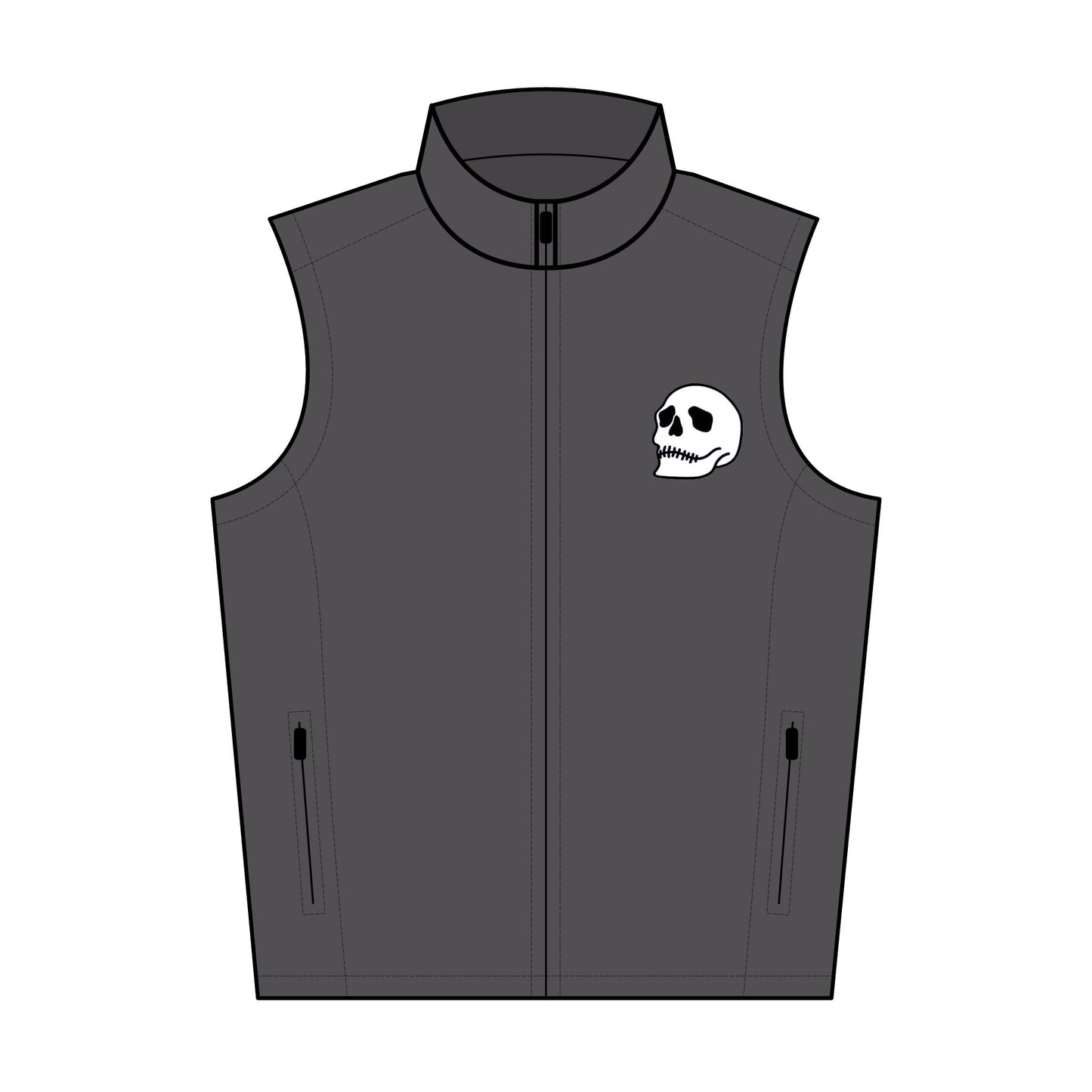 Men's Soft Shell Vest with Skull Design | Stylish & Warm Layer | Ideal Gift for Outdoors, & Casual Wear