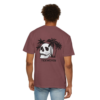 Skull & Palm Trees T-shirt, Unisex Summer Tee, Casual Streetwear, Beach Vibes Clothing
