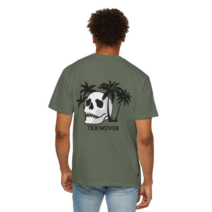 Skull & Palm Trees T-shirt, Unisex Summer Tee, Casual Streetwear, Beach Vibes Clothing